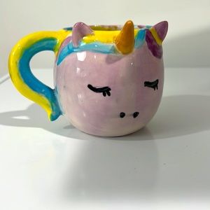Ceramic Unicorn mug (hand painted)